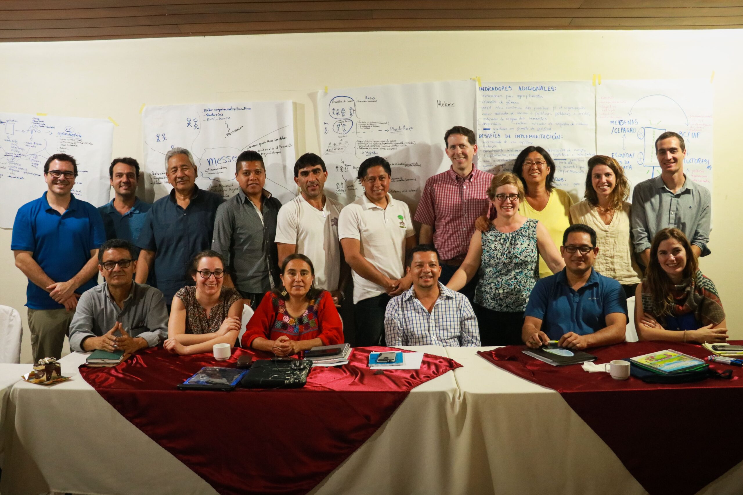 4. Comitê gestor do projeto reunido durante primeira reunião presencial do projeto em 2020, em El Salvador