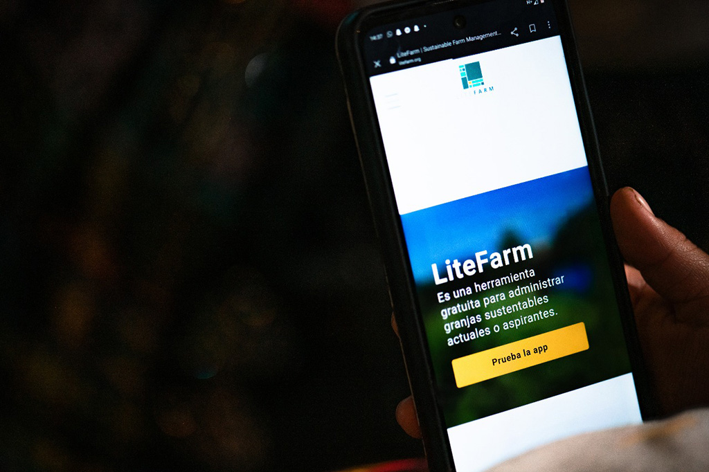 LiteFarm no celular